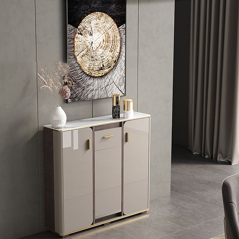 Glam Style Sideboard Stone Top Sideboard with Door for Kitchen Use