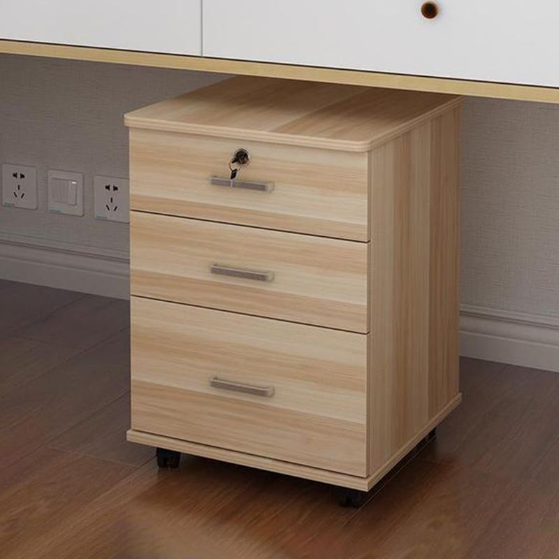 Modern Cabinet Wood Locking Drawers Filing Cabinet with Wheels for Office