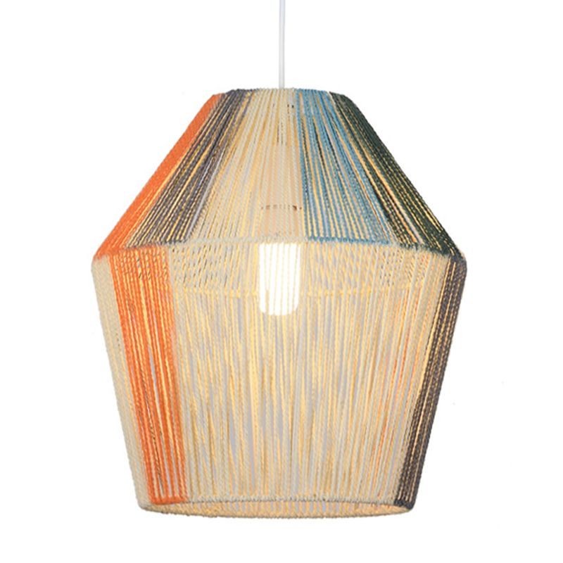 Barreau beige pendant éclairage moderniste 1 corde de tête suspendue lampe au plafond pour salle à manger