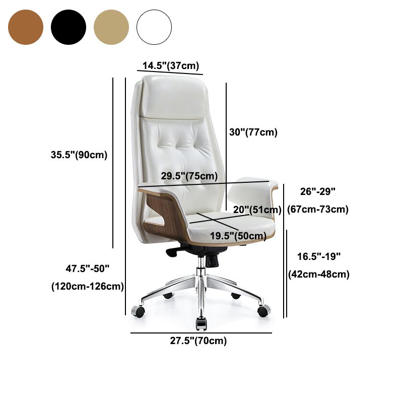 High Back Arm Working Chair Modern Faux Leather Executive Chair