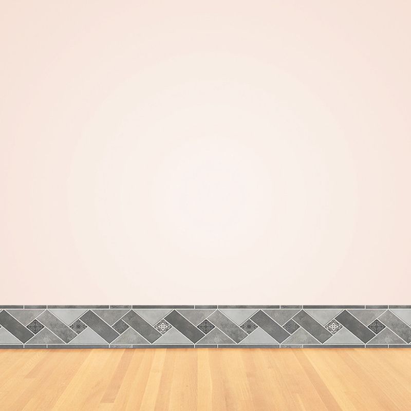 Nostalgic Zigzag Pattern Wallpaper Border Grey Geometric Wall Decor, Pick Up Sticks