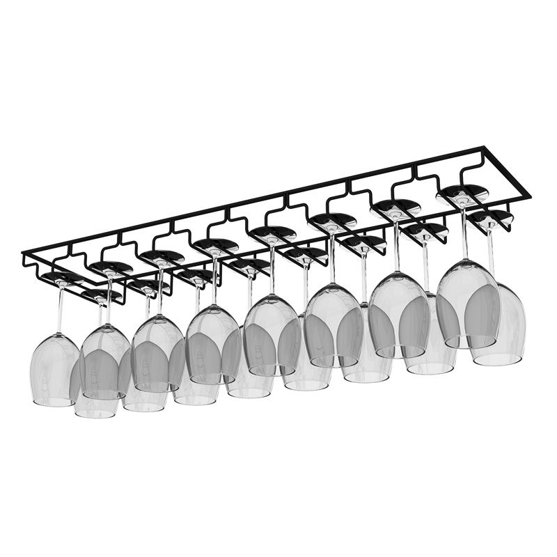 Modern Hanging Wine Glass Rack Metal Glass & Stemware Holder