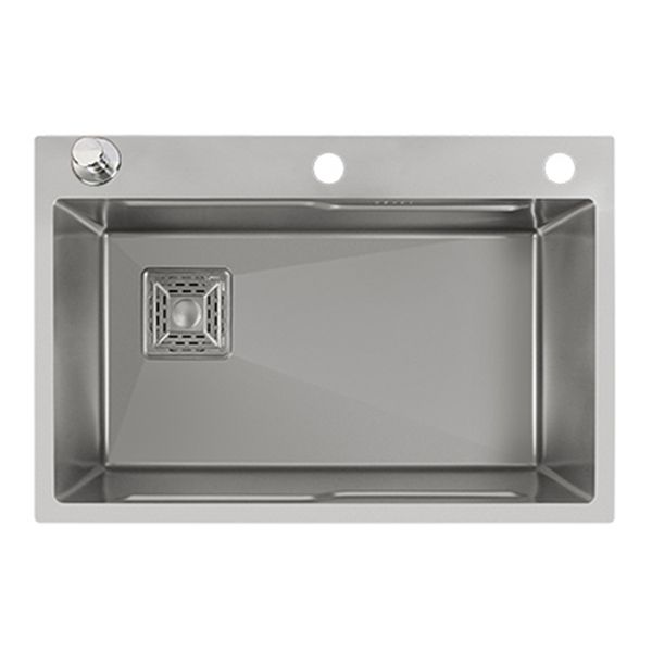 Classic Style Kitchen Sink Stainless Steel Drop-In Kitchen Sink with Drain Strainer Kit