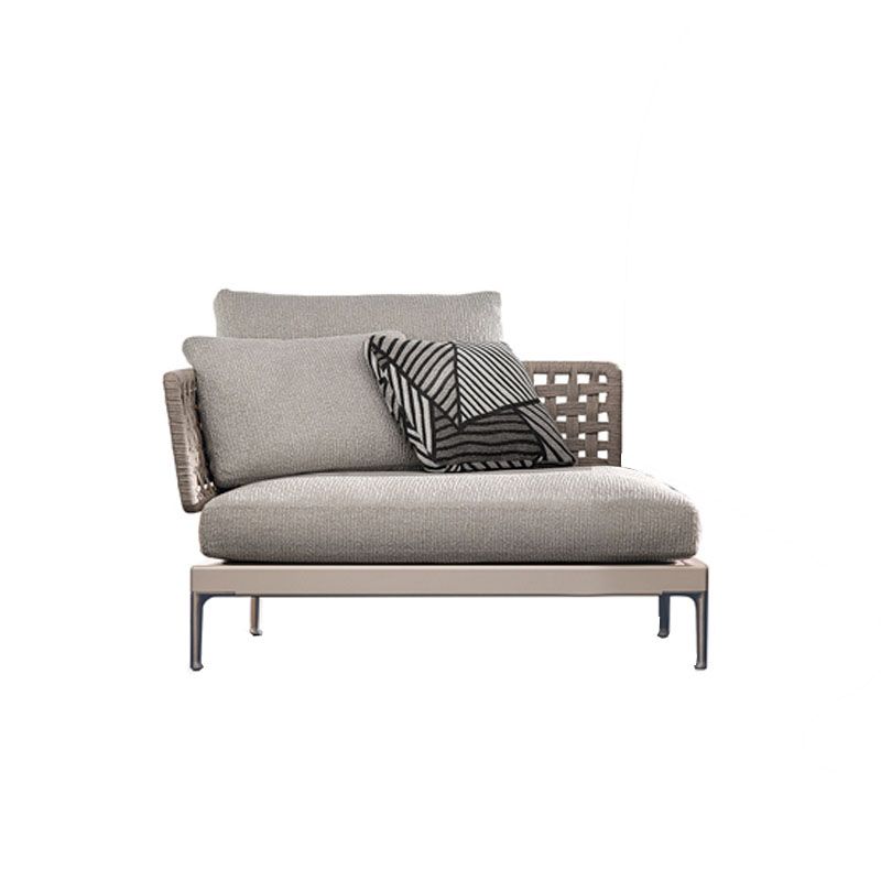 Contemporary Metal Frame Patio Sofa Water Resistant Outdoor Patio Sofa