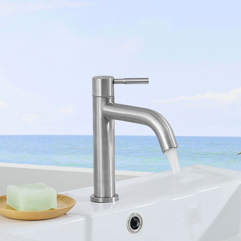 Industrial Vessel Faucet Stainless Steel Lever Handle Bathroom Faucet