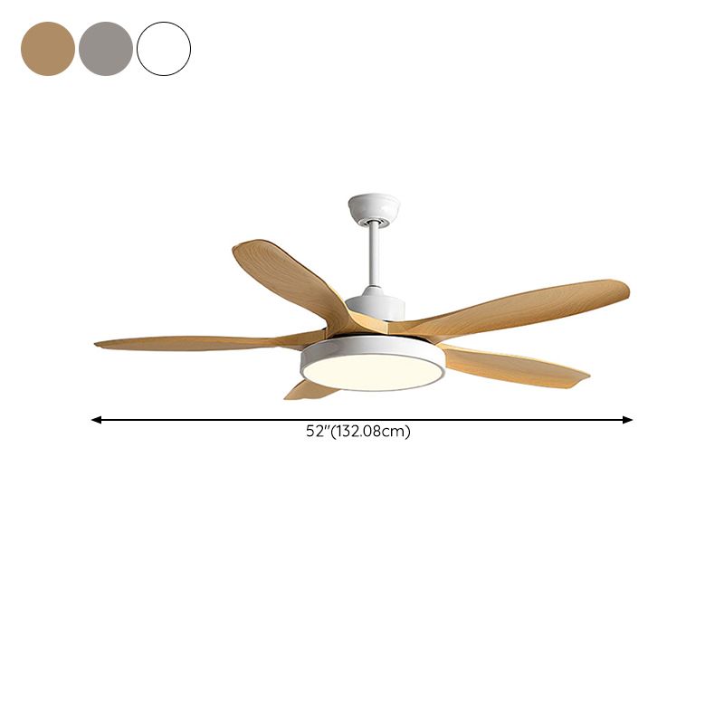 Modern Beige/Grey/White Ceiling Fan Lamp Unique LED Ceiling Fan Light for Dining Room