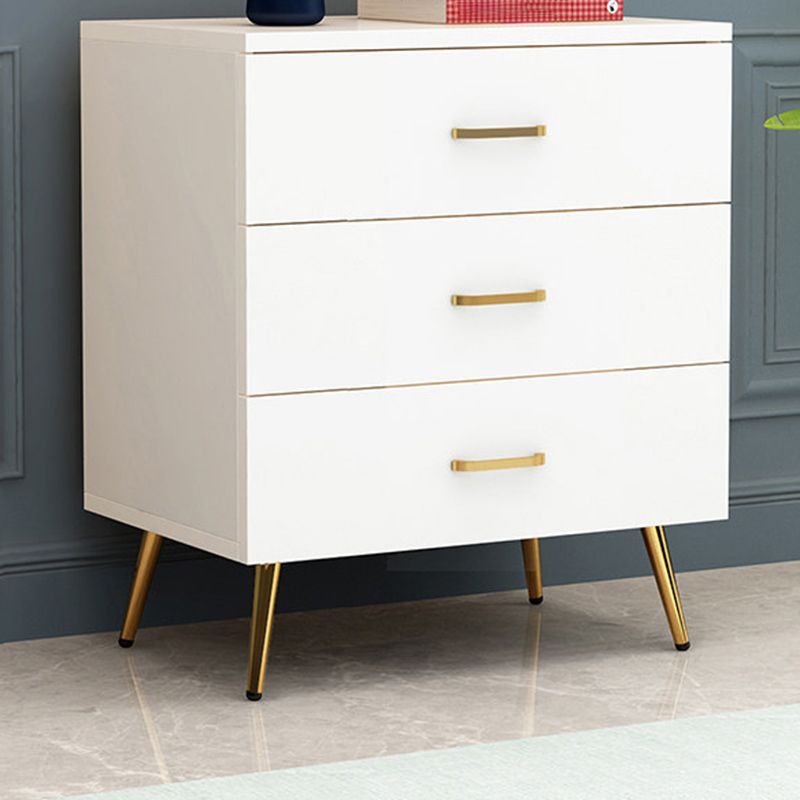 White 15.74" Wide Accent Chest Rubberwood Chest with Drawers