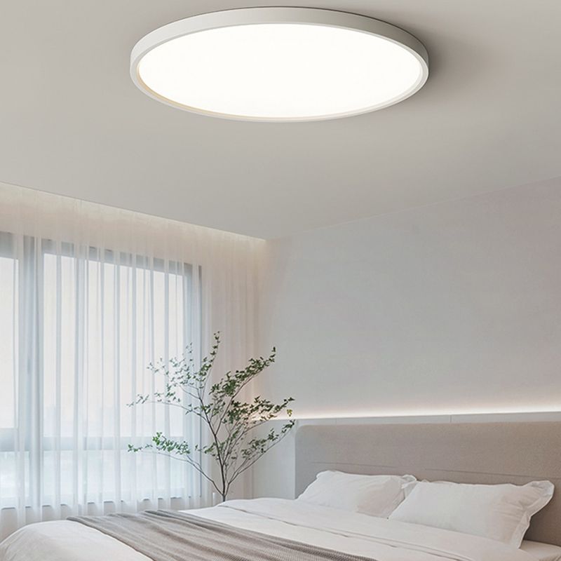 Circular Flush Mount Fixture Modern Metal Flush Light for Living Room