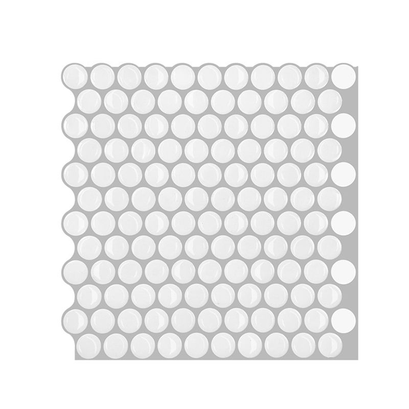 Modern Peel and Stick Tiles PVC Penny Round Peel and Stick Backsplash Tile