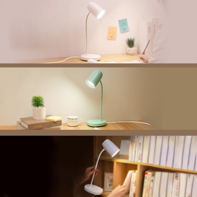 Minimalism Macaroon LED Table Lamp USB Charging Dimmable ABS Nightstand Light for Bedroom