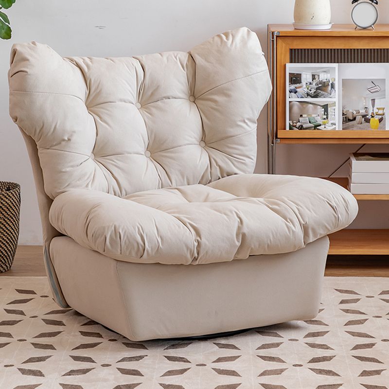 Contemporary Solid Color Standard Recliner Chair with Tufted Back