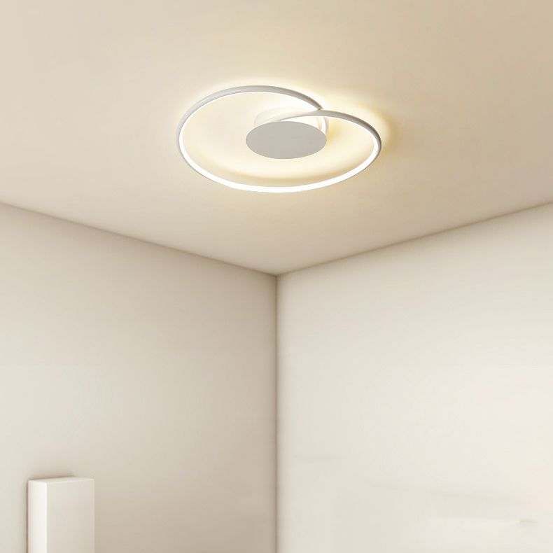 White Acrylic Shaded Ceiling Light LED Modern Flush Mount Lighting for Room