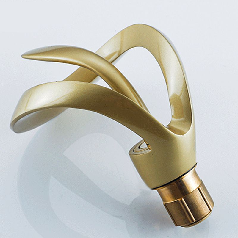 Luxury Single Handle Sink Faucet Brass Bathroom Novel Shape Faucet