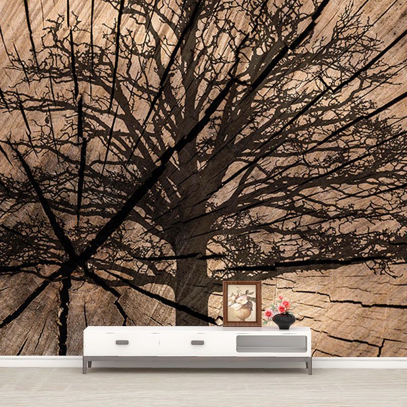 Photography Stain Resistant Wallpaper Wood Grain Living Room Wall Mural