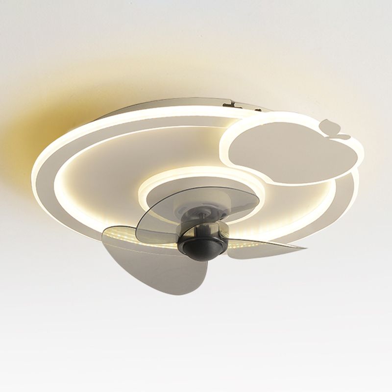 Modern Style Ceiling Fan Lighting Metal 3 Light Ceiling Fan Lamp for Bedroom