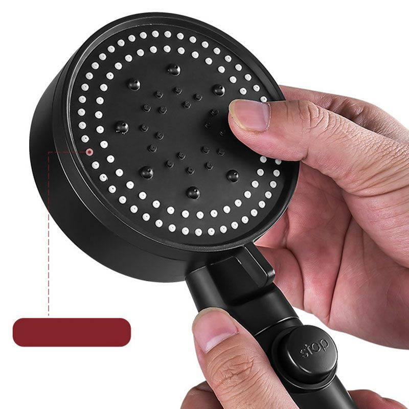 5 Setting Patterns Showerhead Plastic Round Handheld Shower Head