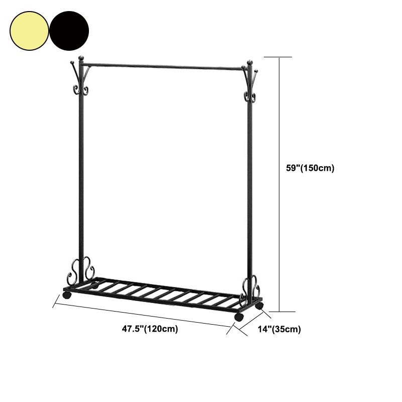 Glam Coat Hanger Metal No Distressed Entryway Kit With Storage Shelving