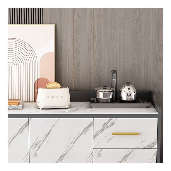 Modern Style Sideboa Stone Side Board with Drawers and Cabinets