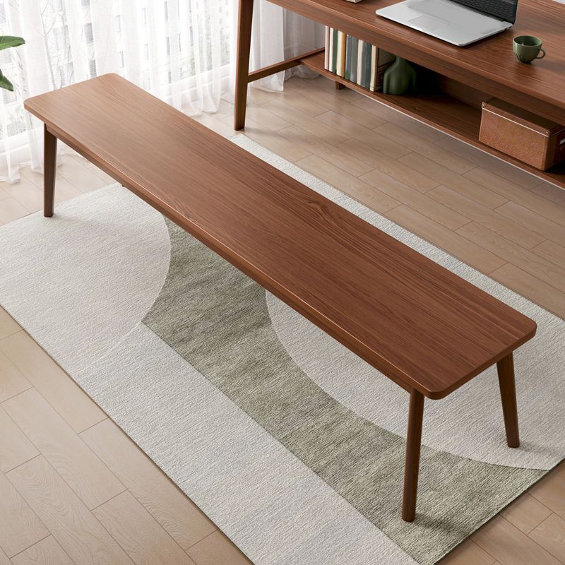 Contemporary Engineered Wood Bench Rectangle Seating Bench with Legs