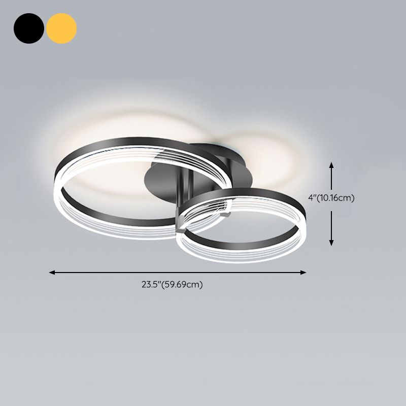 Ring Shape Flush Mount Ceiling Light Modern Fixture Flush Mount Lamp for Living Room