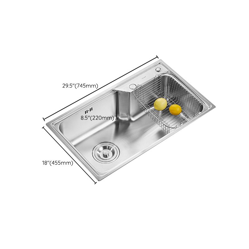 Modern Style Kitchen Sink Noise-cancelling Design Drop-In Kitchen Sink