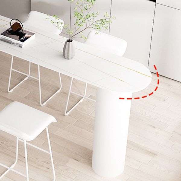 Glam Style 41.3 "H Bar Table Faux Marble White Top Specialiteit Bistro Table voor woonkamer