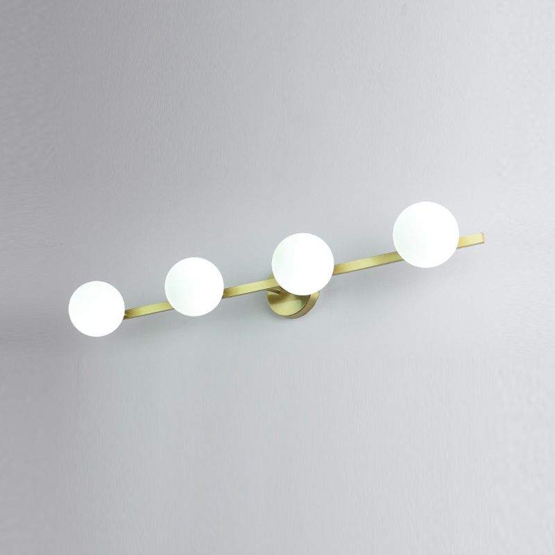 Postmodern Vanity Light Strip Glass Ball Vanity Lighting Fixture for Bathroom