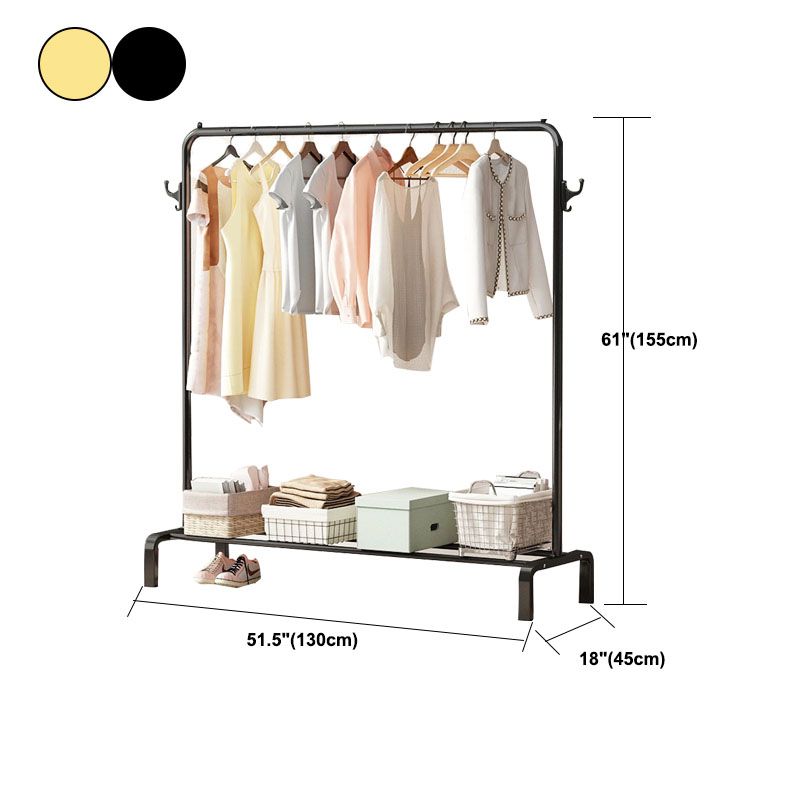 Coat Rack Storage Shelf Metal Hanging Hook Hall Stand Living Room