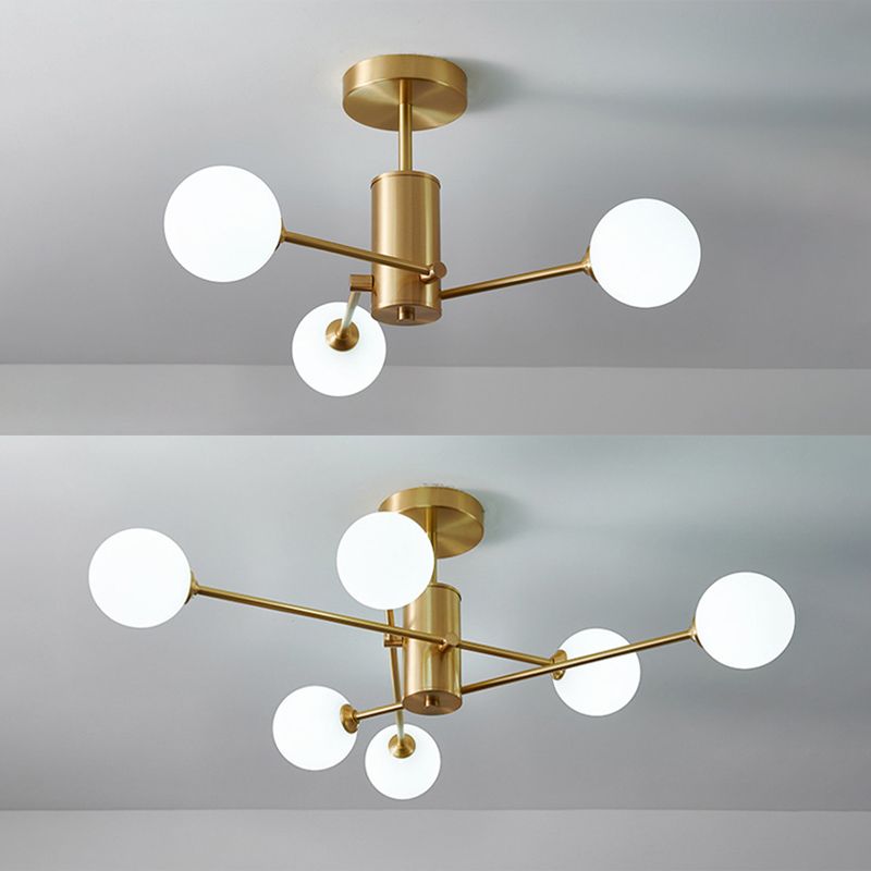 Modernism Sputnik Ceiling Light Globe Shaded Lighting for Hallway Foyer