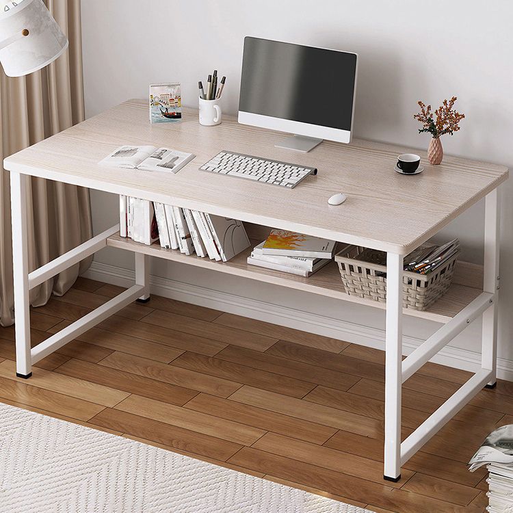 Industrial Style Home Office Desk Wooden Rectangular Writing Desk