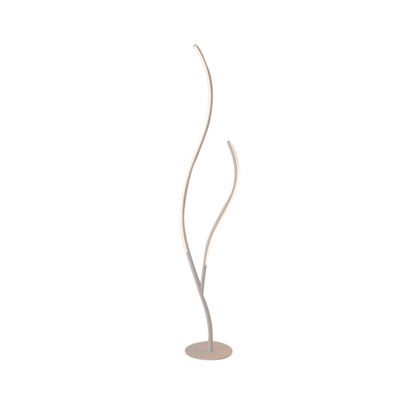 Metallic Branch-Like Floor Reading Light Simplicity Black/White LED Standing Lamp for Study Room