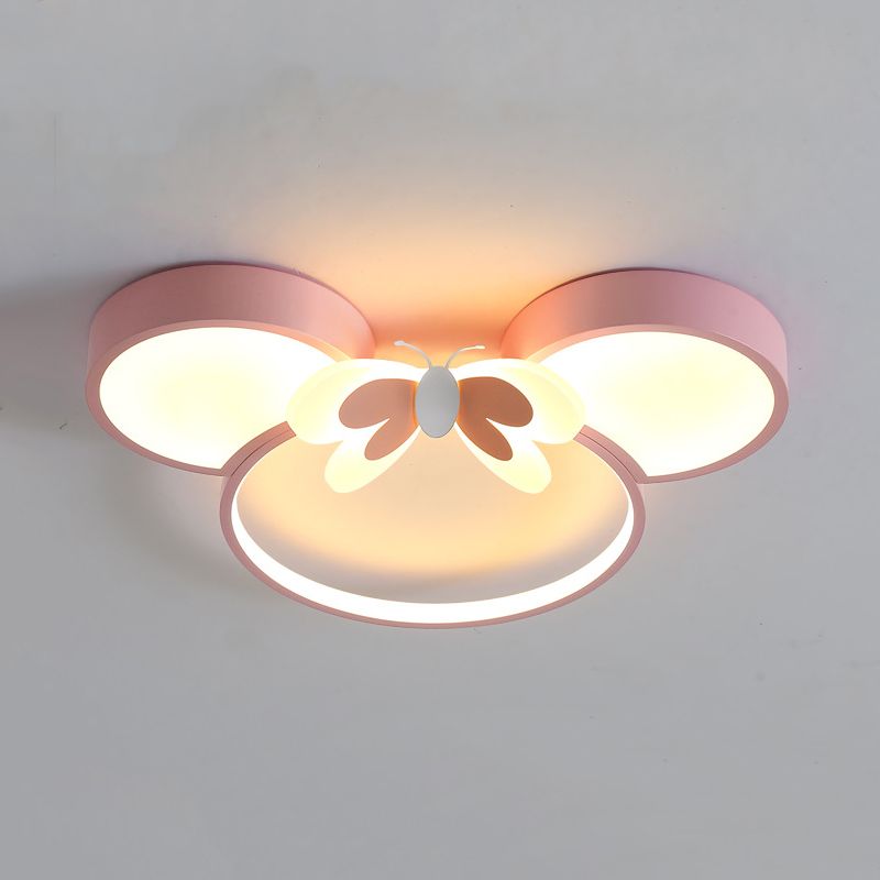 Nordic LED Ceiling Lamp Colorful Flush Mount Light Fixture for Kids' Room