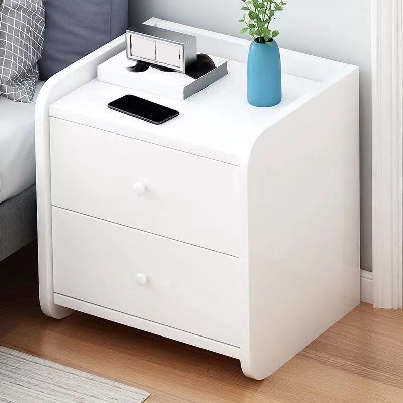 Contemporary Bedside Cabinet Antique Finish Accent Table Nightstand