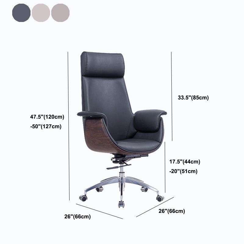 Metal Frame Office Chair Upholstered Arm High / Mid Back Task Chair with Wheels