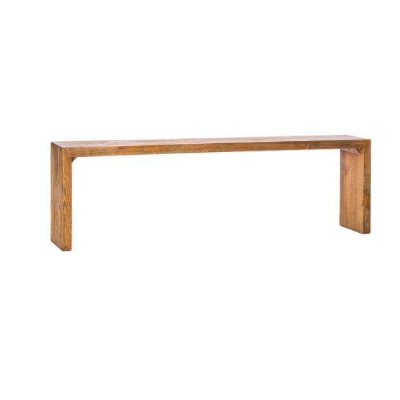 14.7" Wide Solid Wood Bench Natural Bedroom Entryway Bench with Wood Legs