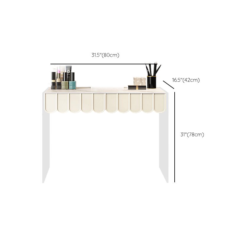 Acrylic White Makeup Vanity Desk Bedroom Vanity Dressing Table Set