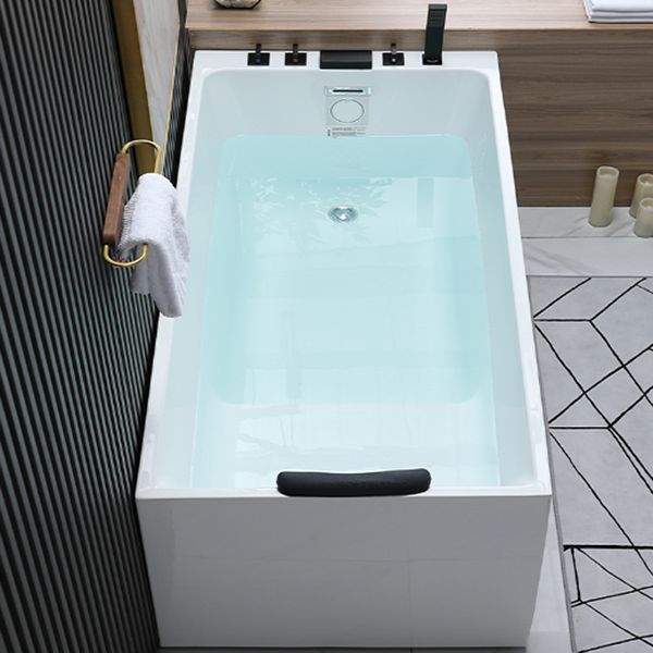 Back to Wall Soaking Tub Rectangular Antique Finish Modern Bath Tub (Board not Included)