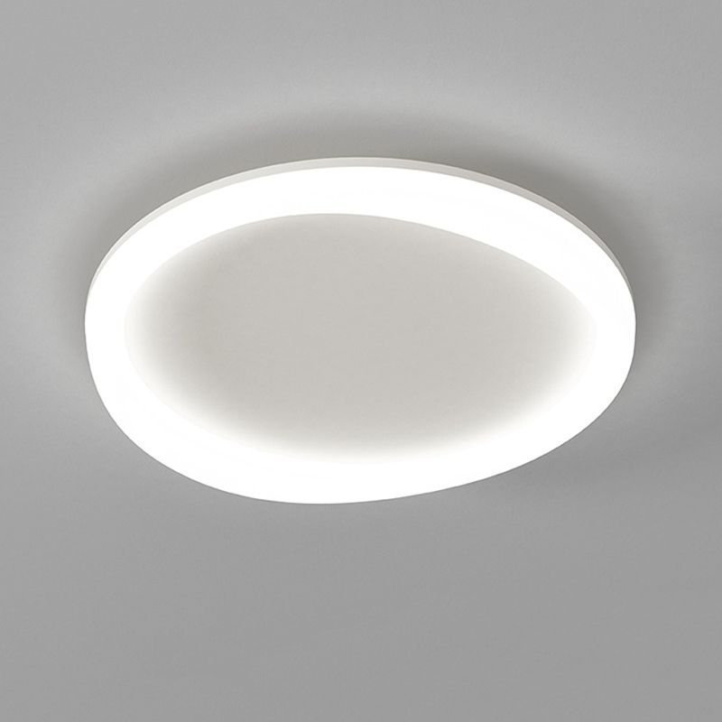 Loop Shape Flush Light Modern Style Metal 1 Light Flush Mount for Bedroom