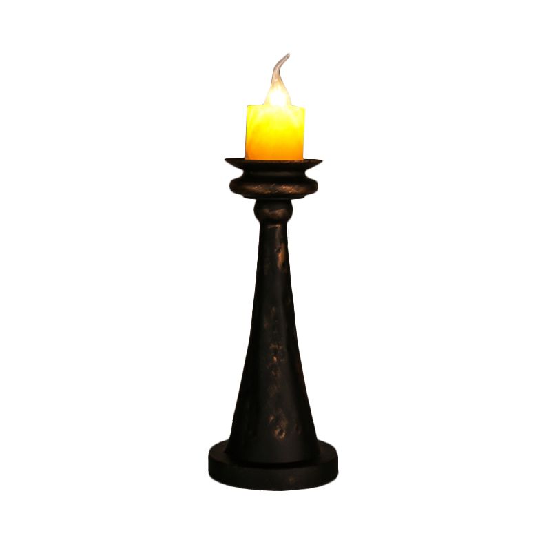 1 Light Desk Light Warehouse Style Candelabra Marble Table Lighting in Brass/Bronze with Metal Column Base