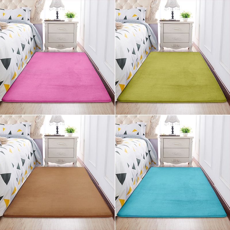 Synthétique moderne multi-couleurs décontractée Synthétique Couleur de couleur Couleur Couleur Anti-Slip Backing Tapon résistant au tapis pour chambre à coucher