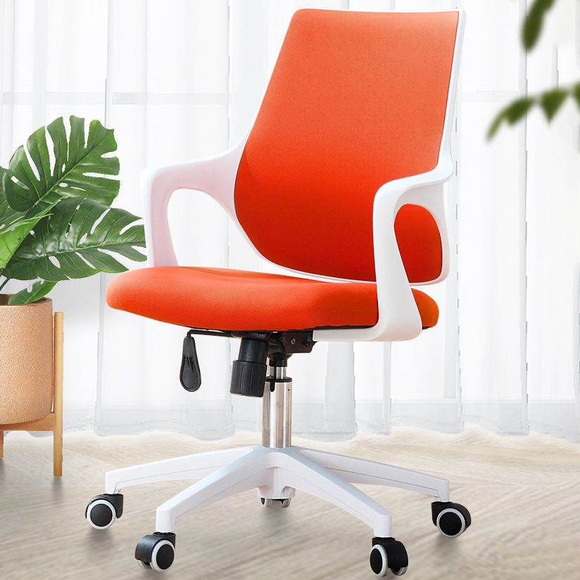 Modern Office Chair Ergonomic Lumbar Support Fixed Arms Desk Chair