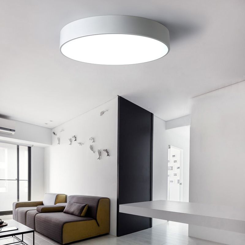 Modern Simple Style Flush Mount Ceiling Lamp Circle Flush Light for Living Room