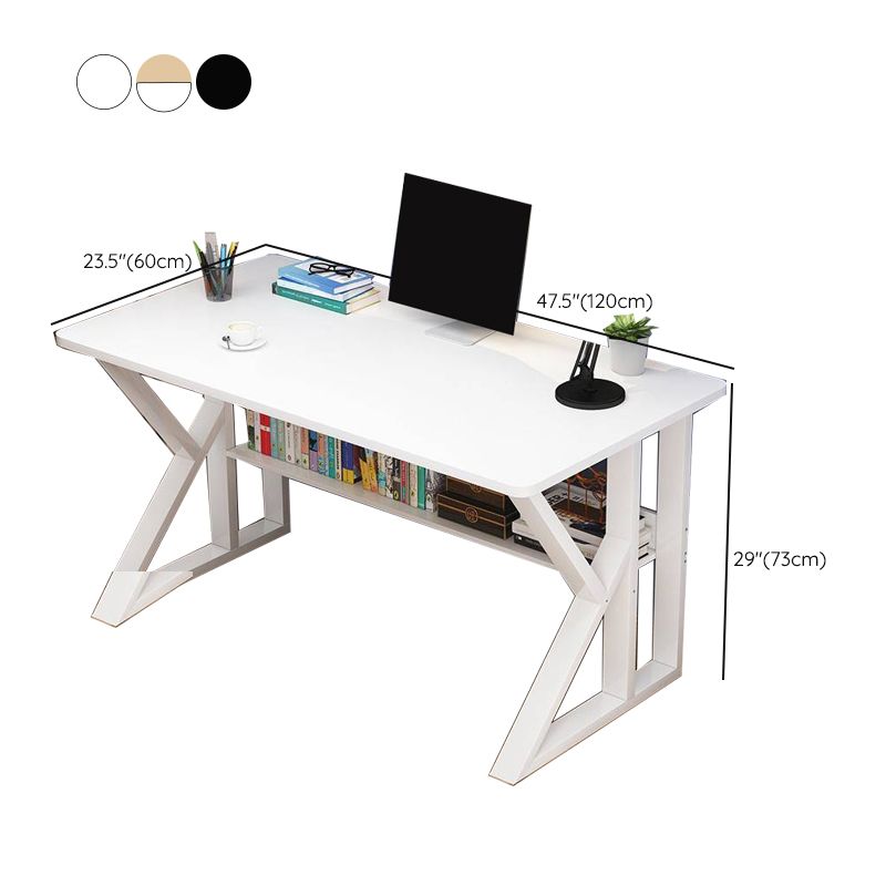 Industrial Writing Desk Wood Dormitory & Office Desk with Shelf