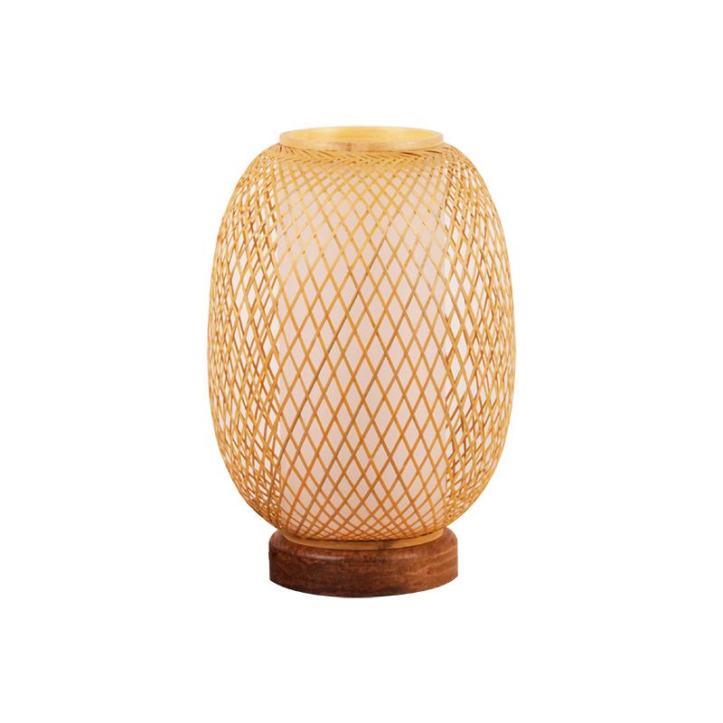 Éclairage de travail japonais à la main Bamboo 1 tête petite lampe de bureau en bois pour le chevet