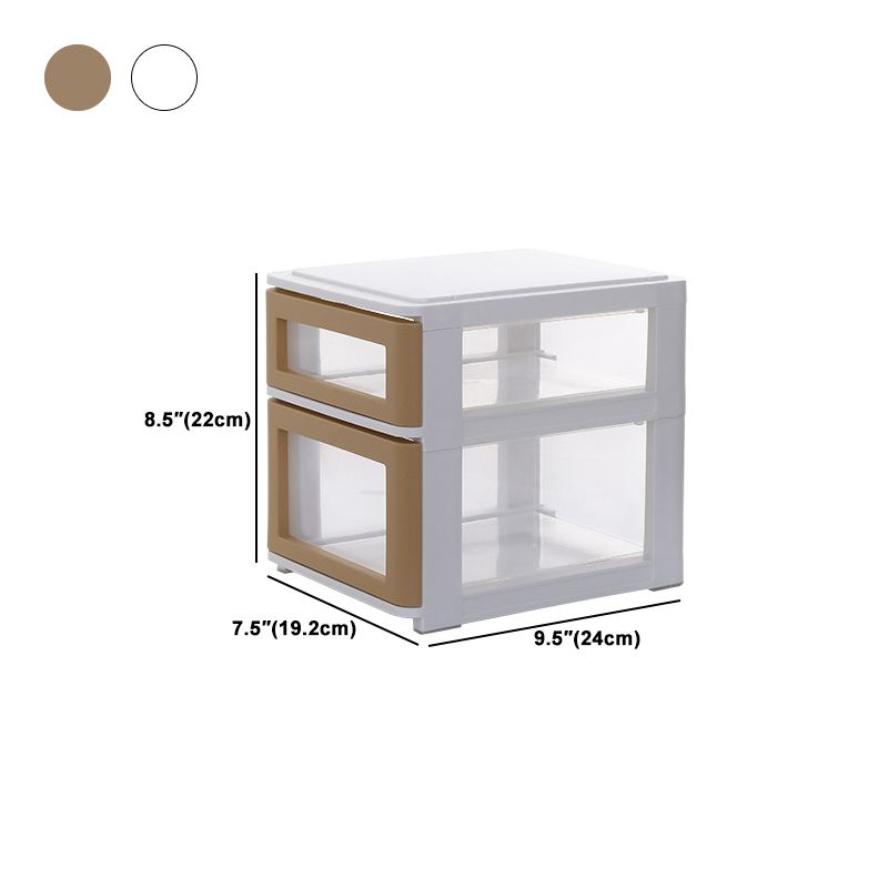 Contemporary Cabinet Plastic Vertical File Cabinet with Drawers