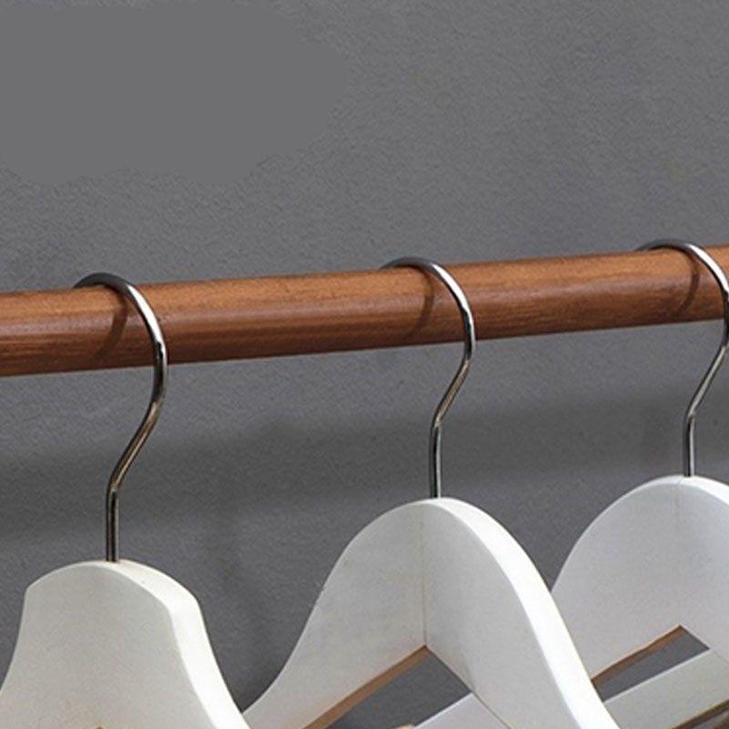 Modern Entry Hall Tree Hall Tree Hooks Shelves in Bamboo Wood Coat Hanger