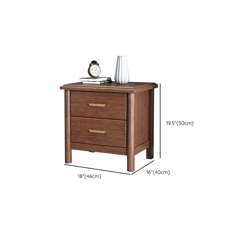 Storage Narrow Nightstand Flat Top Solid Wood Kids Bedside Table