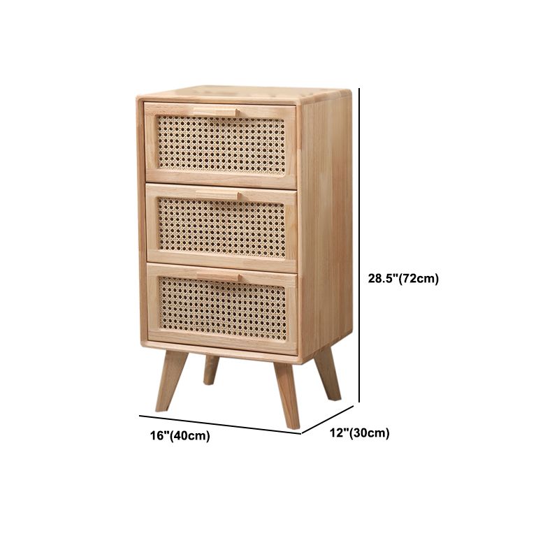 Contemporary Natural Storage Chest Soft-Close Drawers Wood Chest