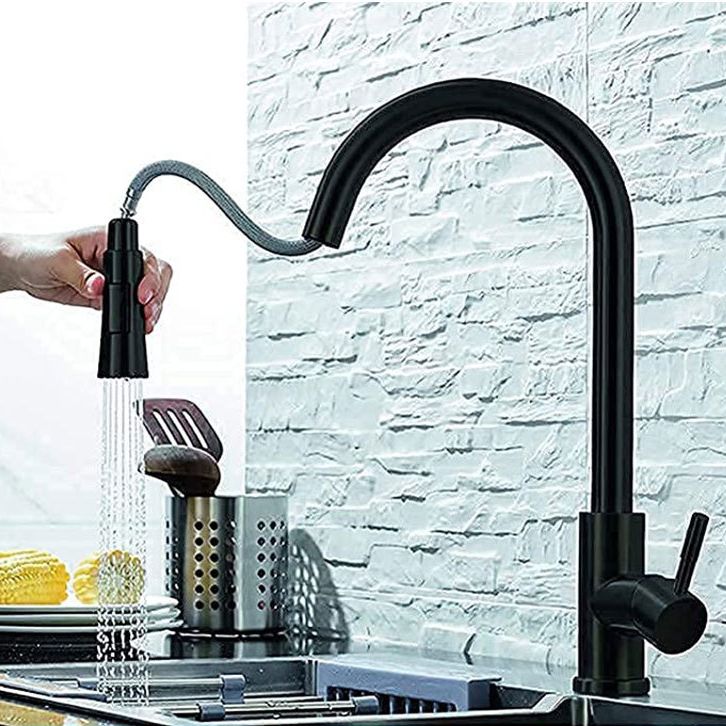 Pull Down Sprayer Kitchen Faucet Touch Sensor 304 Stainless Steel High Arc Kitchen Faucet