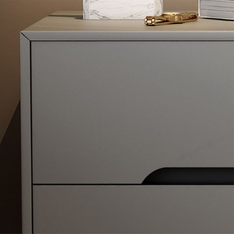 Contemporary Bedside Cabinet Leather Bed Nightstand with Drawers